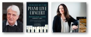 Gestalten musikalische Lesung: der Schriftsteller Till Sailer und die Pianistin Juliane Sailer. Fotos: Elke Lang/Lidia Tiri/Montage: Anke Beißer