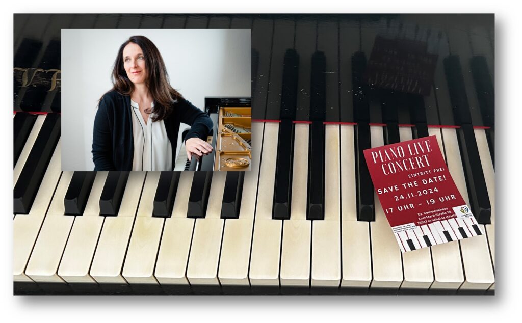 Piano Live mit Juliane Sailer, Runde drei: Konzert-Termin am 24. November vormerken Fotos: Pauline Thiel, Lidia Tiri/Montage: Anke Beißer