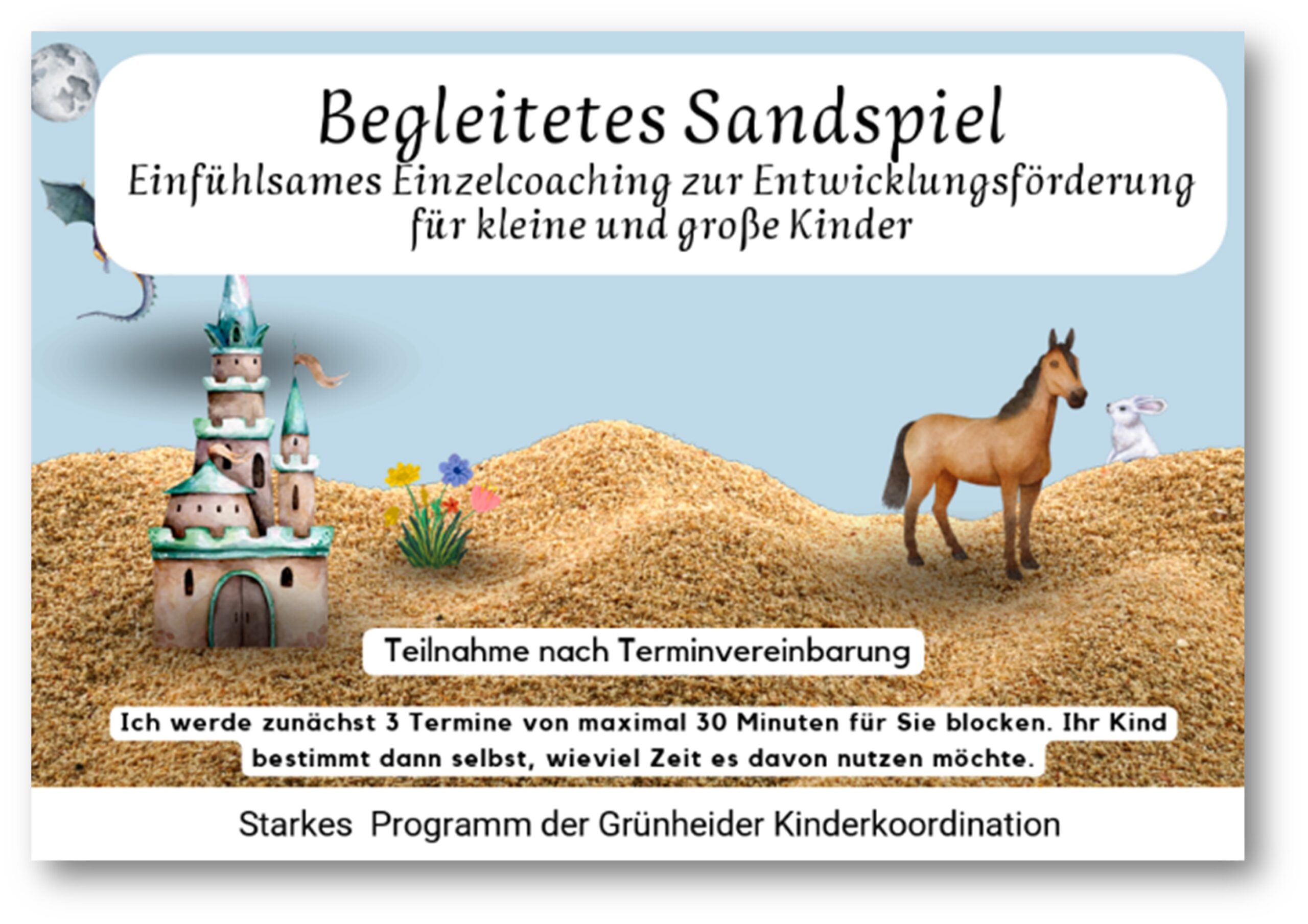 Kontaktangebot für Eltern: Kinderkoordinatorin Stefanie Höhn freut sich, wenn das Sandspiel rege genutzt wird. Screenshot: Anke Beißer