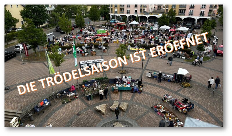 Buntes Treiben: Wie 2025 hier auf dem Marktplatz Grünheide, liegen Fliomärkte hoch im Kurs. Grünheide im Blick gibt eine Vorschau auf die nächsten Termine in der Gemeinde. Foto: Pauline Thiel