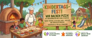 Herzlich eingeladen: mit dieser Einladung wurden die Grünheider Familien aufgerufen dabei zu sein. Grafik: Franziska Lubkoll