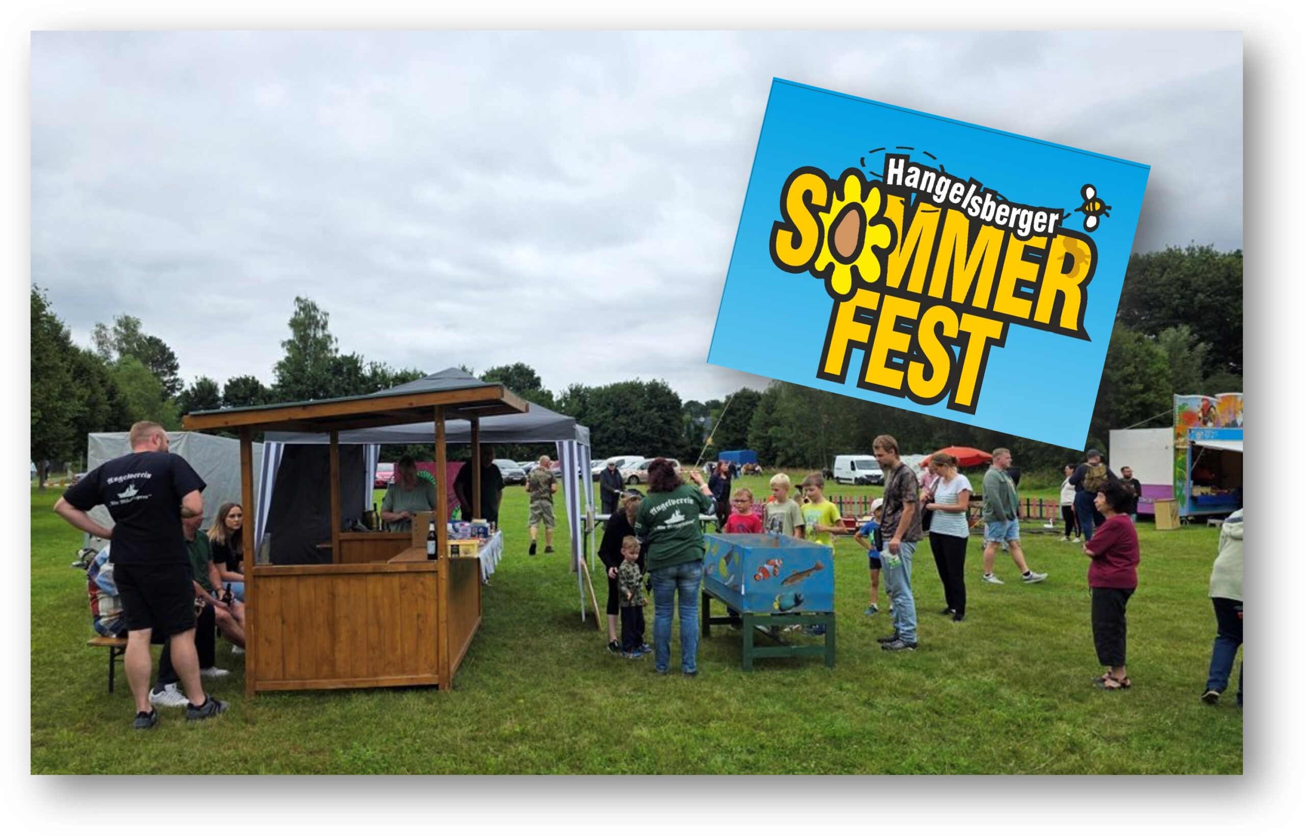 Dreh- und Angelpunkt: Zum Hangelsberger Sommerfest wird die Wiese am Anger zum Treffpunkt für Jung und alt. Foto: Marten Lange-Siebenthaler